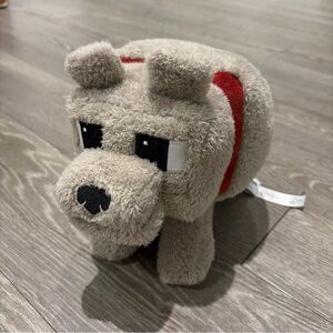 Minecraft The Movie Dennis the Wolf Plush 12" Sitting Dog with Sound